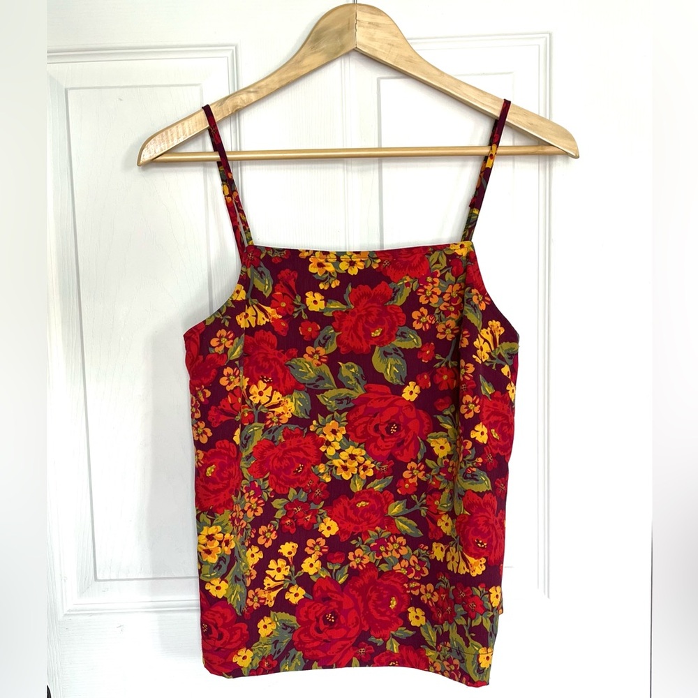 Vivid, Lush, Floral Cami. Small but fits XS.